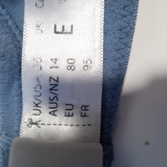 PANACHE Indigo Blue Spacer Molded Full Figure Bra Size 36E - Picture 8 of 9